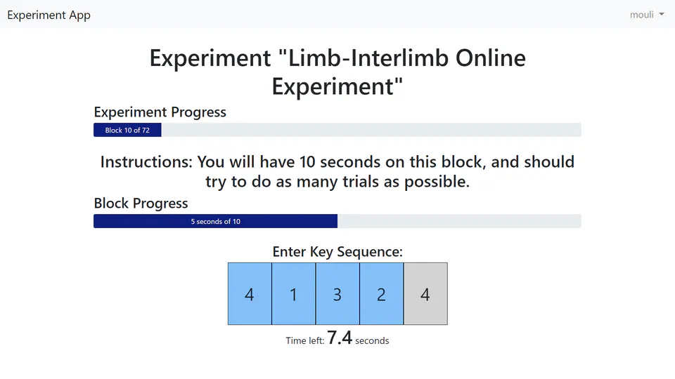 Open-source web application for motor learning research