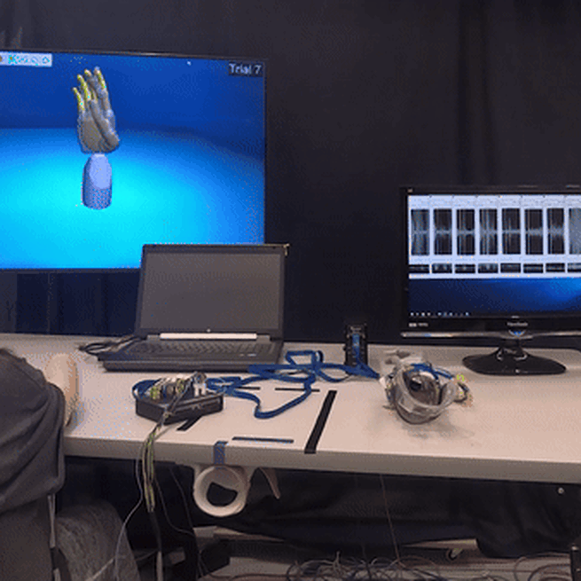 Continuous prosthetic control from EMG