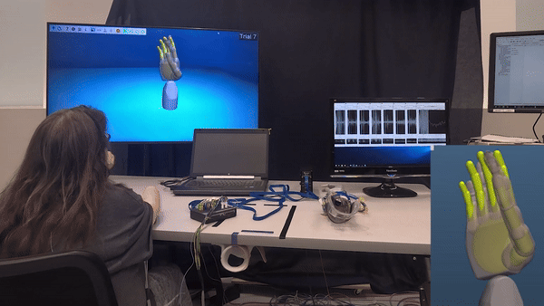 Continuous prosthetic control from EMG